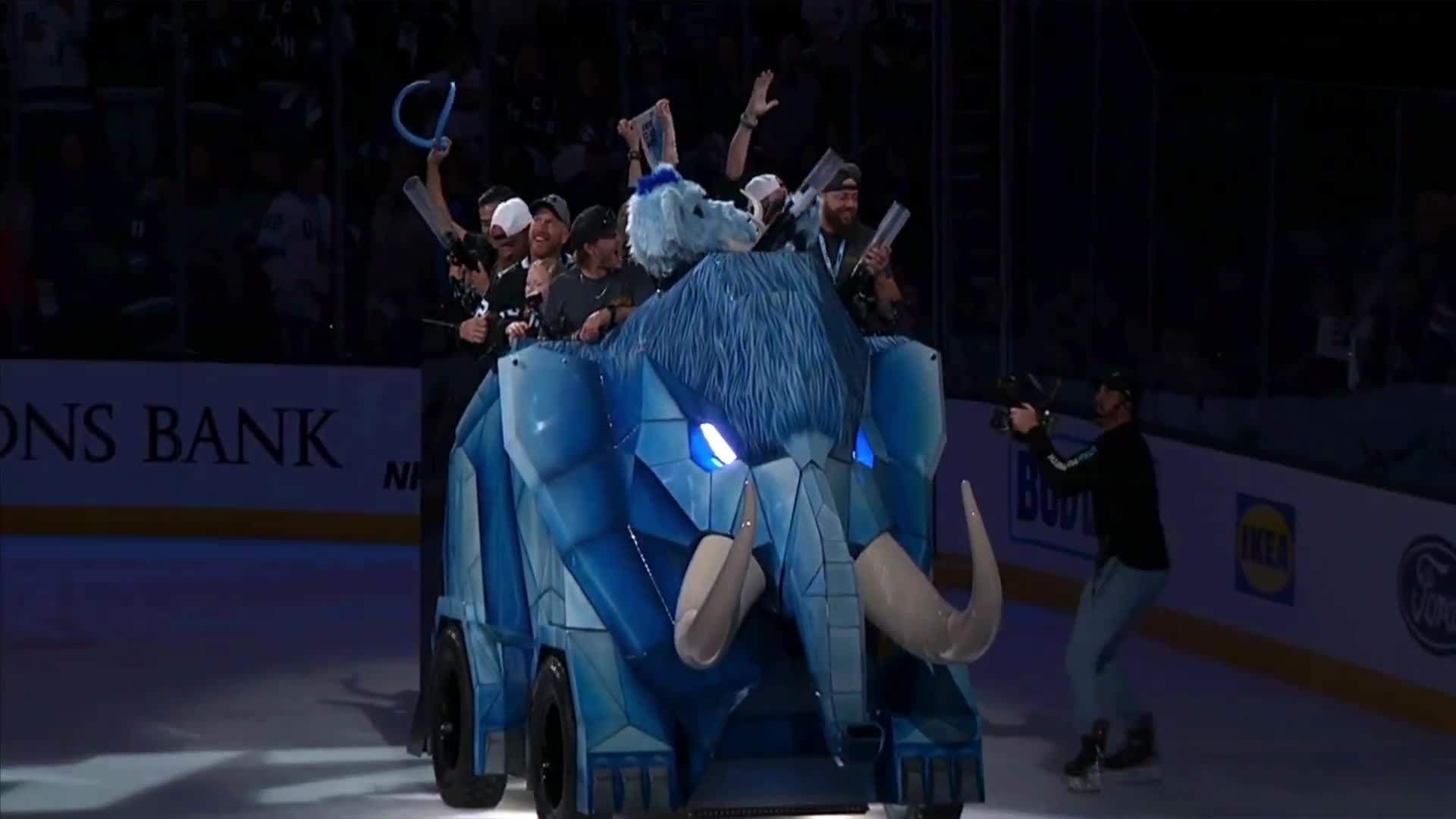 The Zammoth officially made its NHL debut tonight