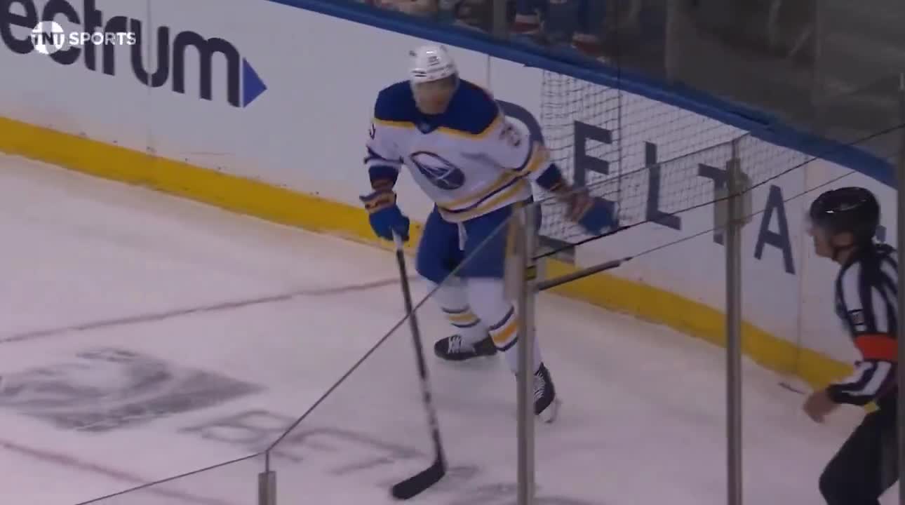 Beck Malenstyn lost his skate blade and hitched a ride from Tanner Pearson, but then got a bit tangled up with Vincent Trocheck en route to the bench