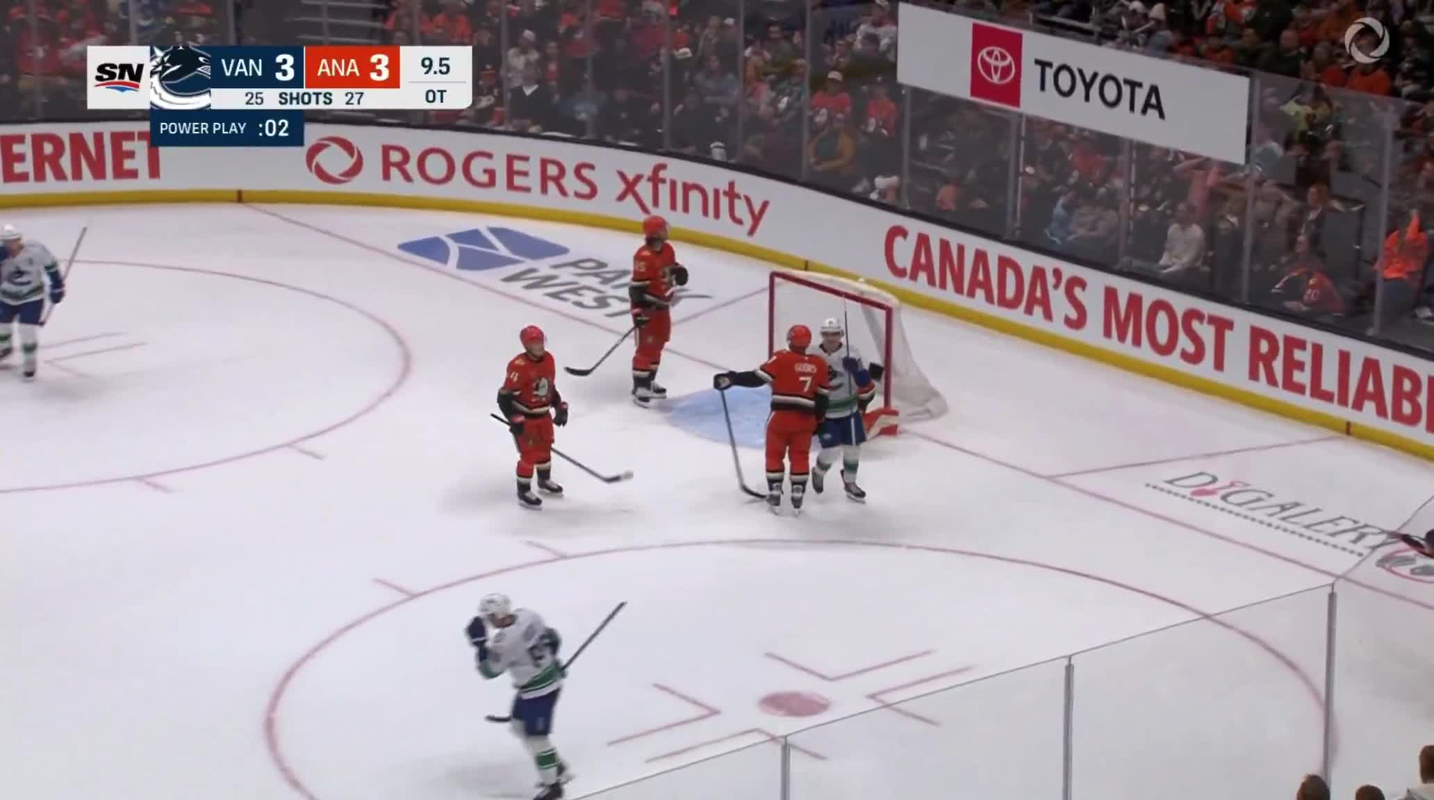 Marco Rossi wins it in overtime, and the Vancouver Canucks deny the Anaheim Ducks a playoff-clinching spot.