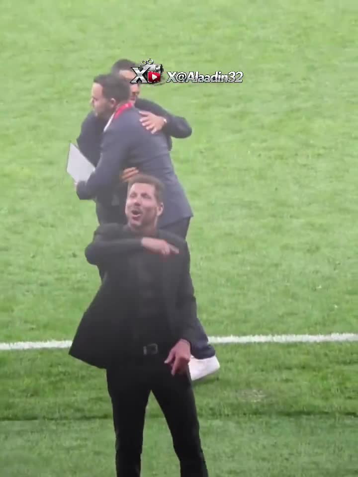 Diego Simeone made a go to sleep gesture towards FC Barcelona fans.