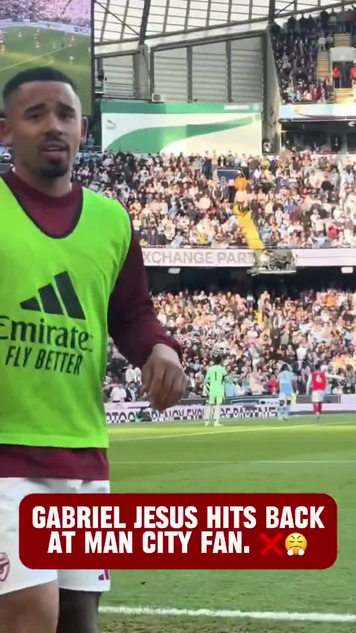 Gabriel Jesus hits back at a Manchester City fan calling him a ‘Judas’, as Arsenal lose at The Etihad
