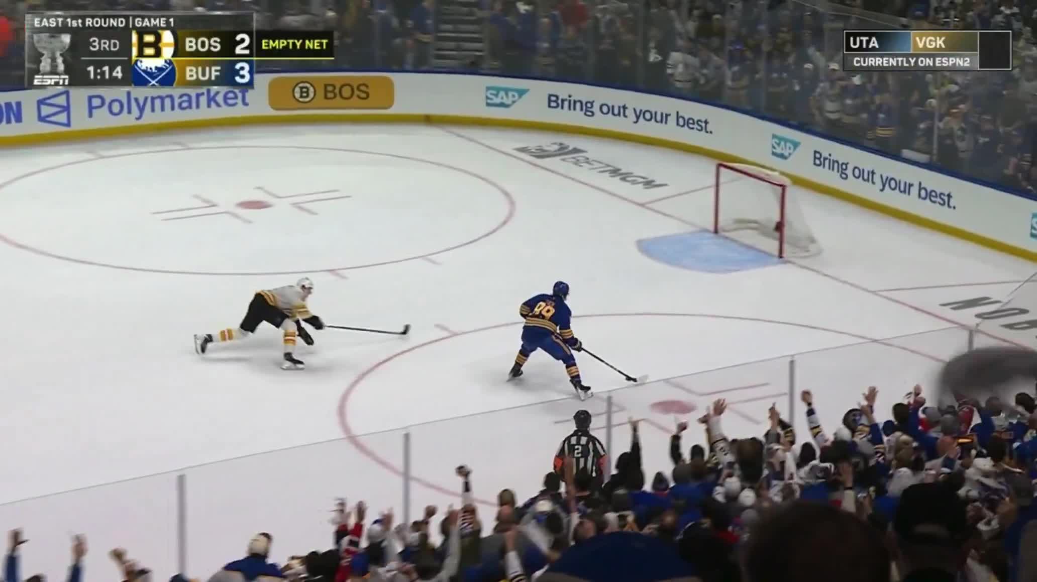 Alex Tuch scores the empty-netter. What a comeback by the Buffalo Sabres