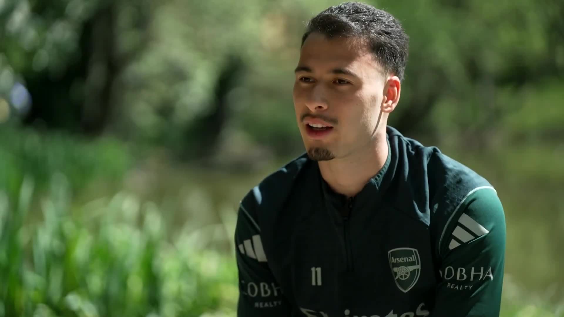 Gabriel Martinelli speaking about Declan Rice