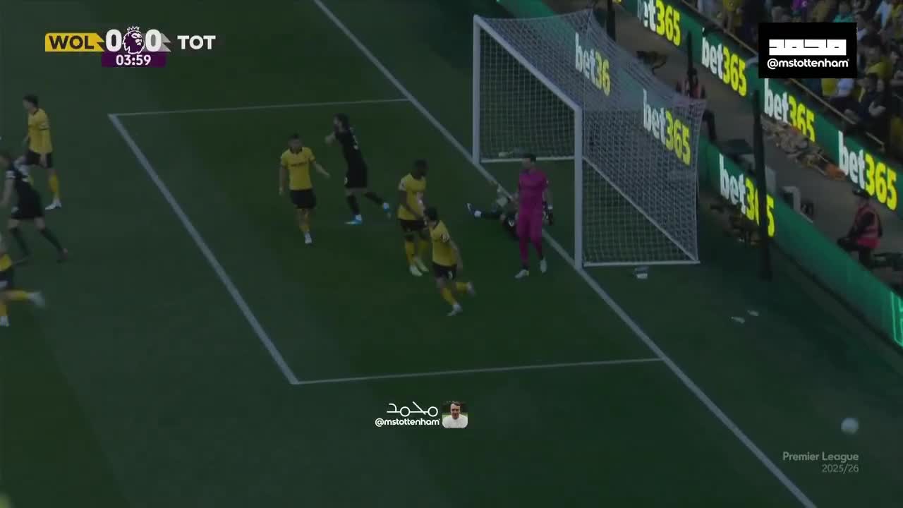 Tottenham Hotspur penalty shout against  Wolves 4'