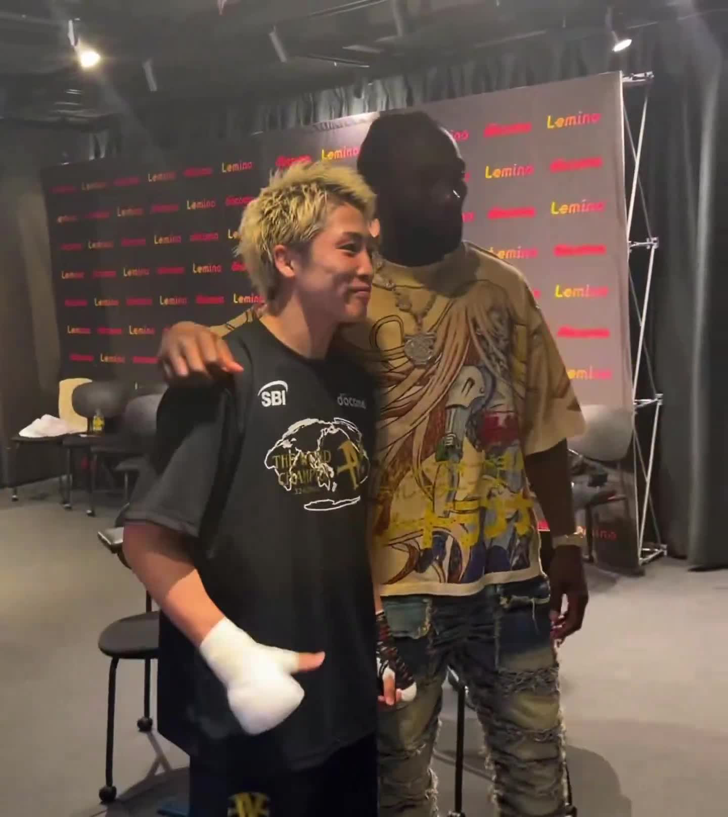 Terence Crawford just linked up with Naoya Inoue and Junto Nakatani backstage ahead of their super fight