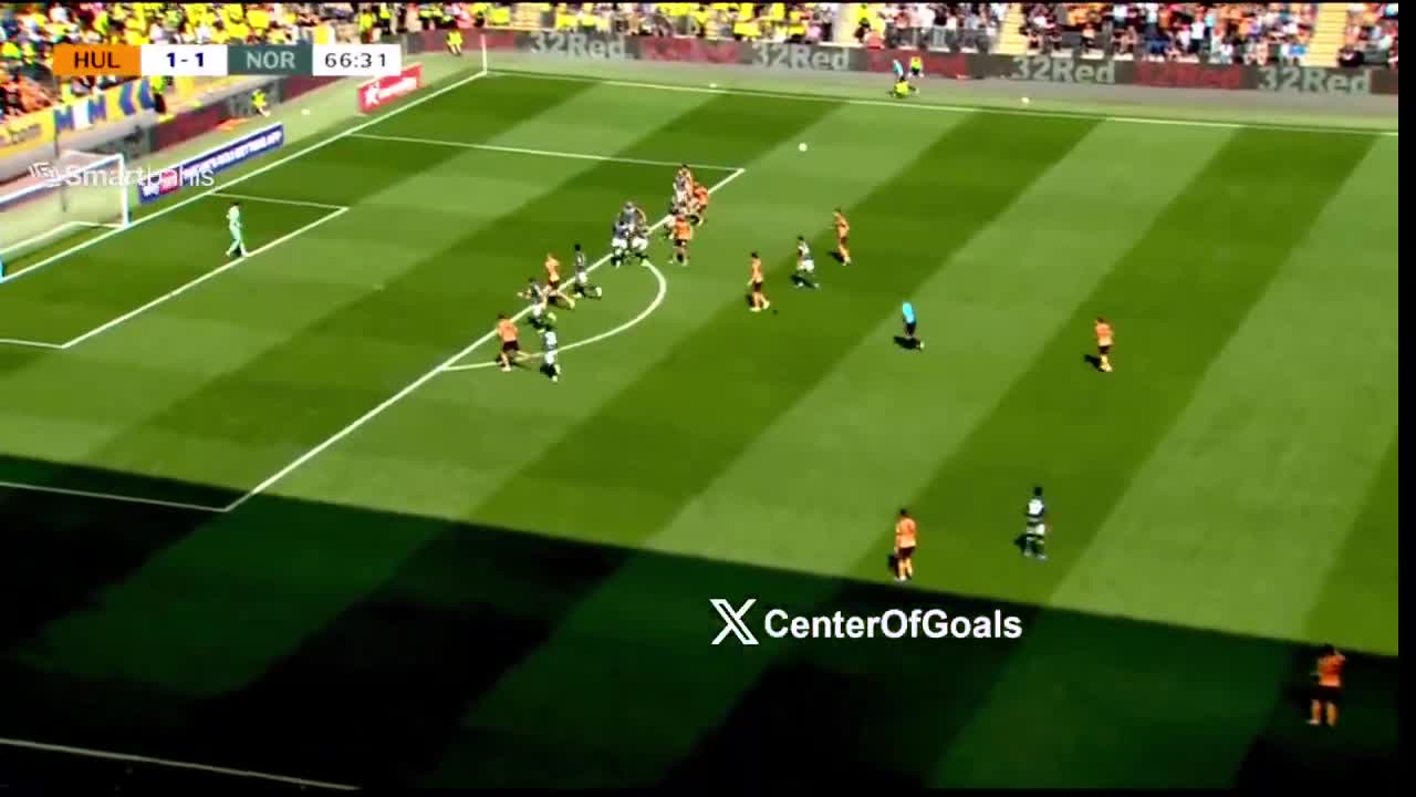 Hull City [2] - 1 Norwich City - Oli McBurnie 67'