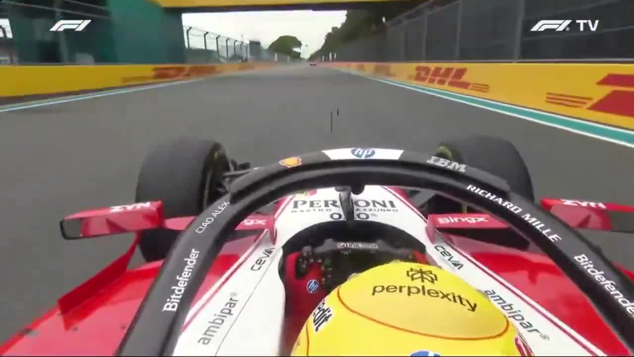 Lewis flipped off Colapinto after their collision