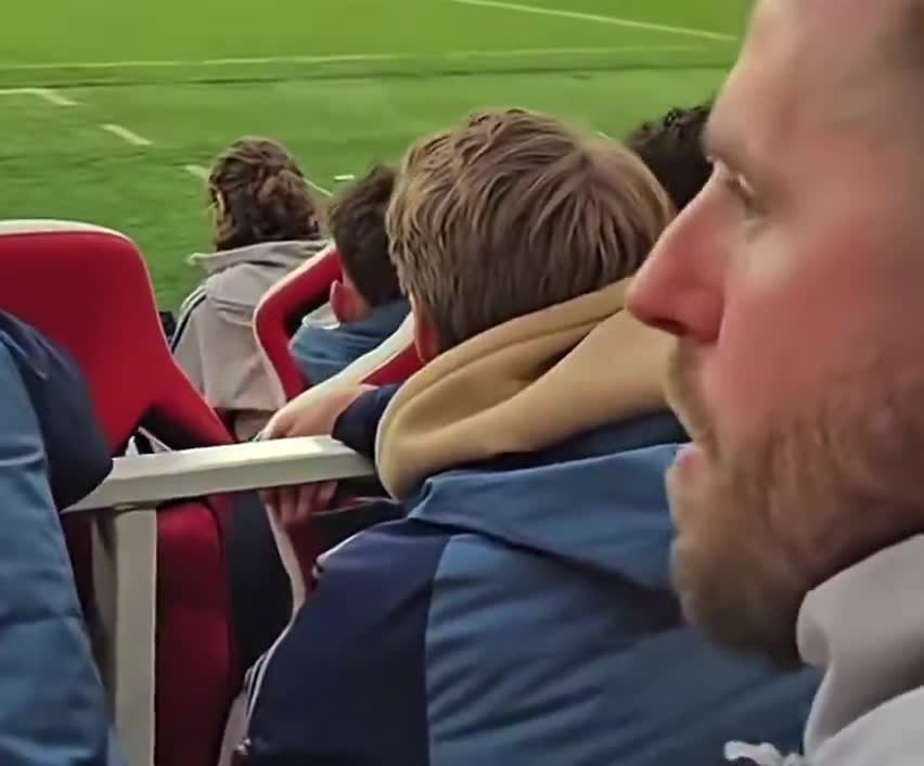 Martin Ødegaard flicking Ben White’s ear on the substitutes bench, as the pair watched on during Arsenal’s victory over Fulham