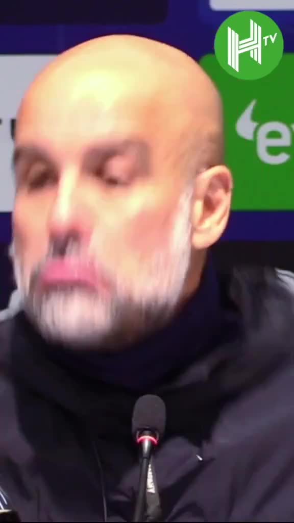 Pep Guardiola's reaction when asked about Michael Keane's challenge on Jeremy Doku