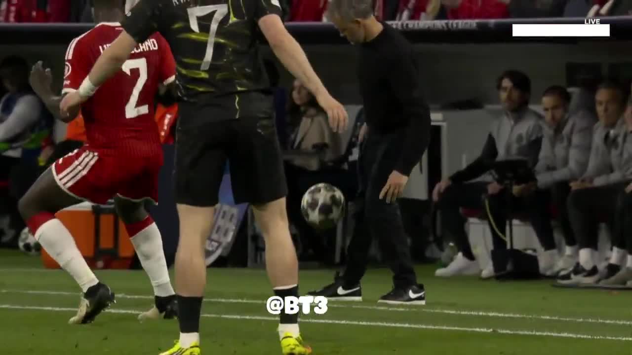 Luis Enrique showing of his skills with his Nike shoes.