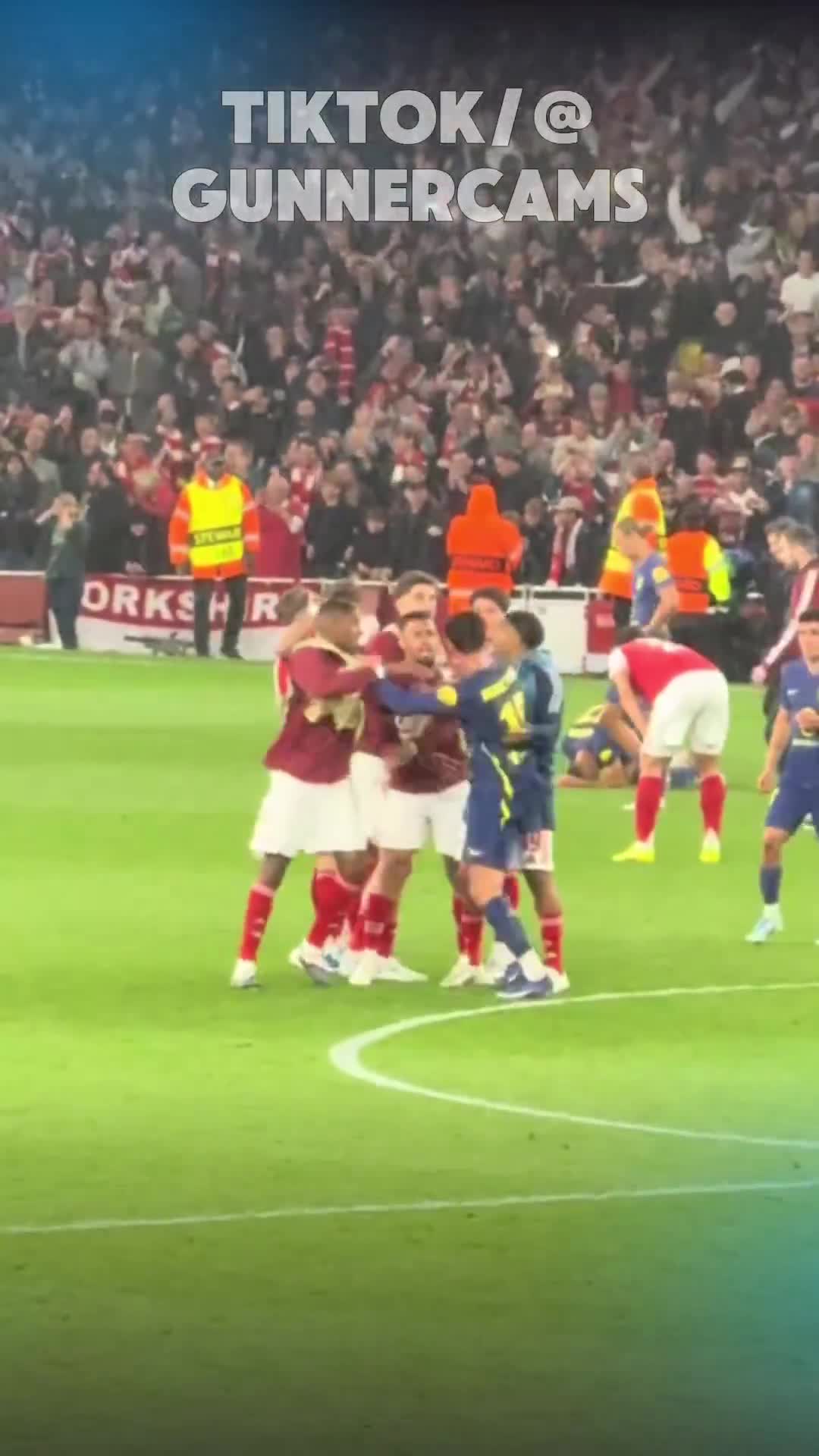 Marc Pubill tried to start beef with Viktor Gyokeres after full-time, but the Arsenal squad