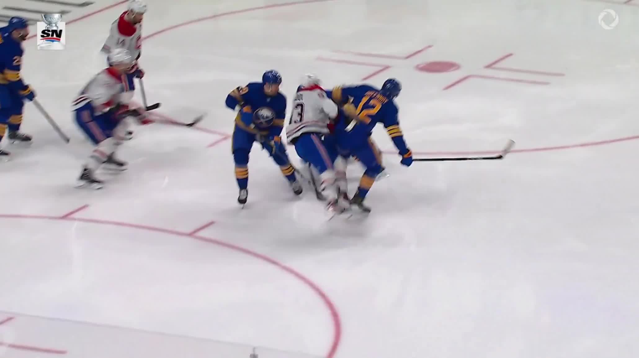 Jordan Greenway caught Ivan Demidov with his head down