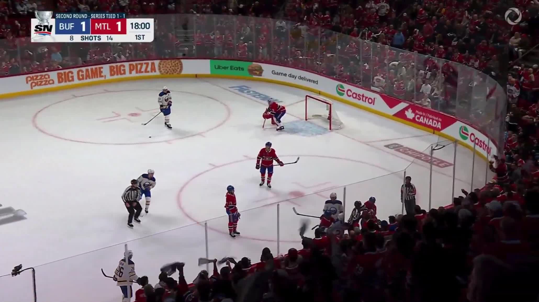 THINGS ARE GETTING HEATED BETWEEN THE HABS AND SABRES
