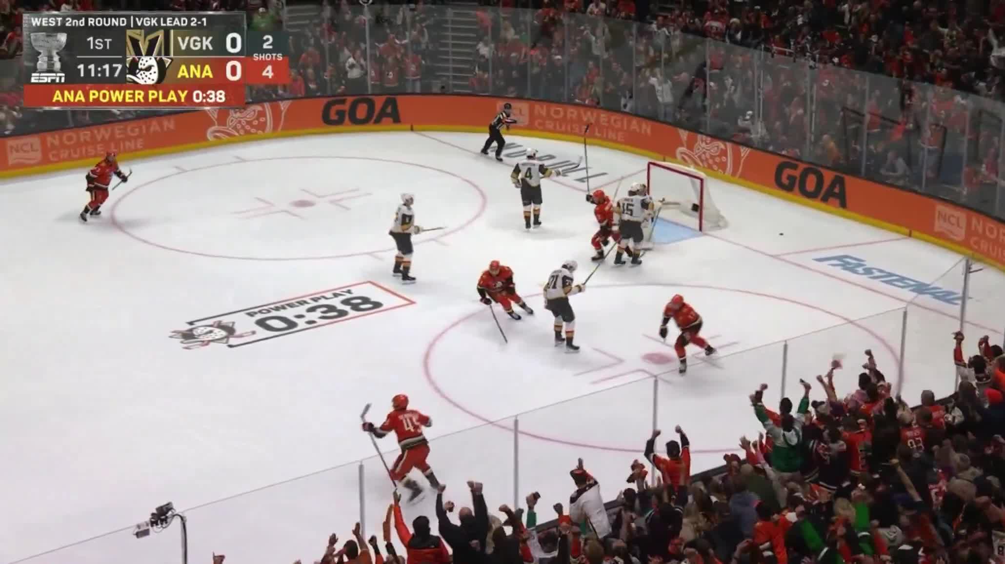 BECKETT SENNECKE OPENS THE SCORING FOR THE DUCKS