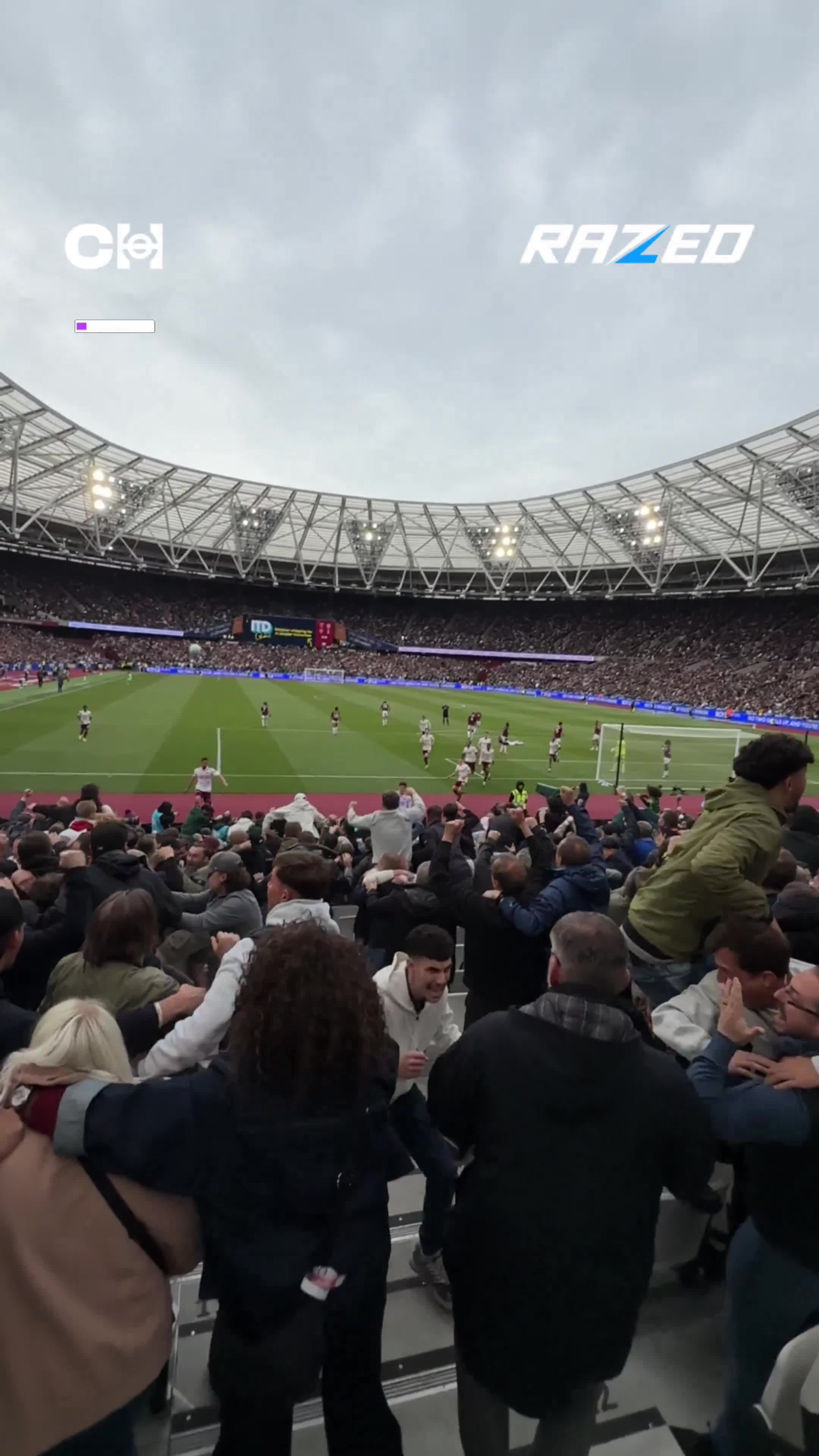 Absolute limbs in the away end as Trossard scores that decisive goal.