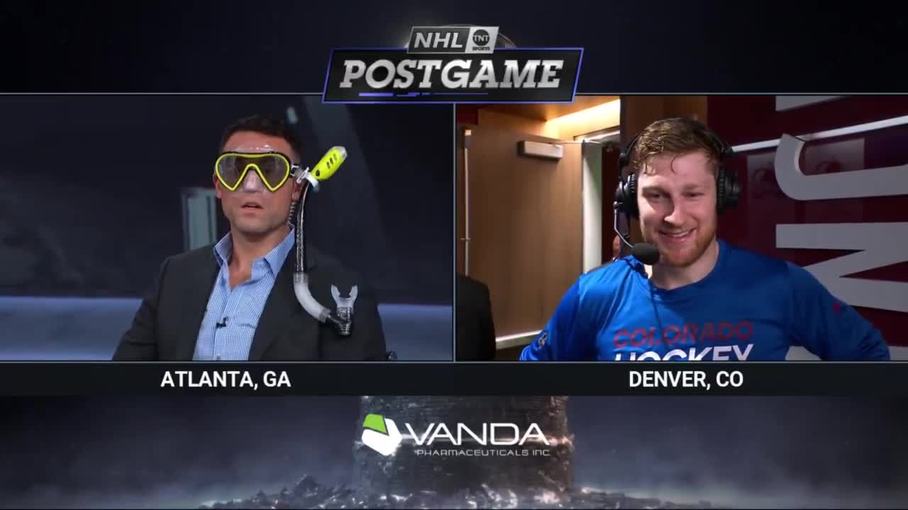 Paul Bissonnette brought out the snorkel gear and Nathan MacKinnon REFUSED to answer his questions