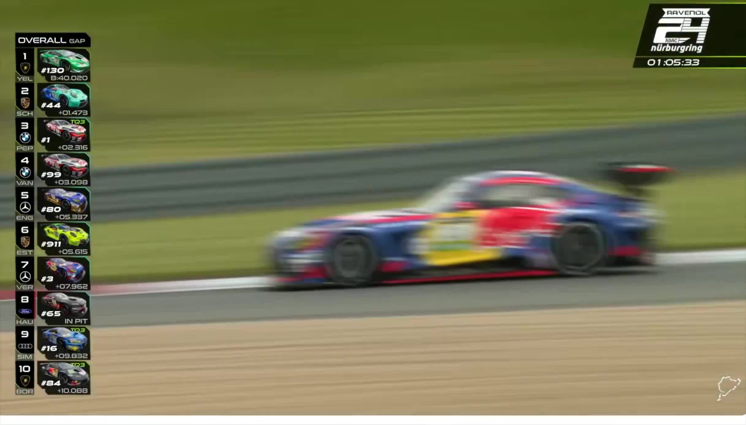 Max Verstappen on track at the Nurburgring Nordschleife