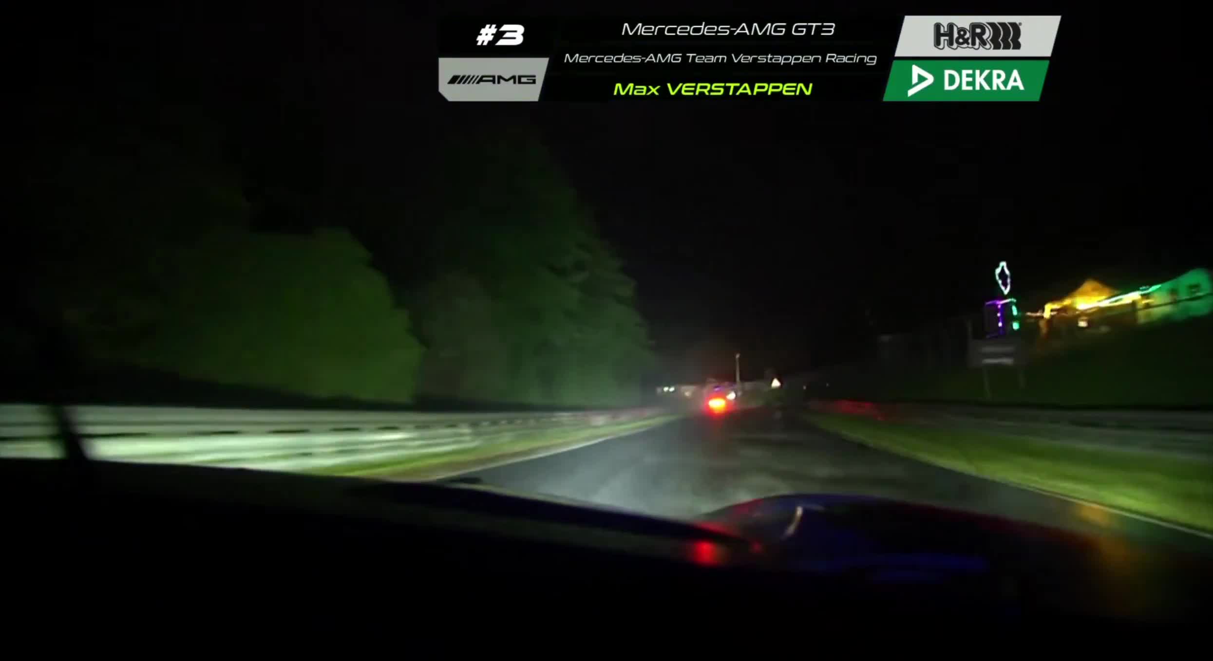Max Verstappen drove at the Nordschleife at night