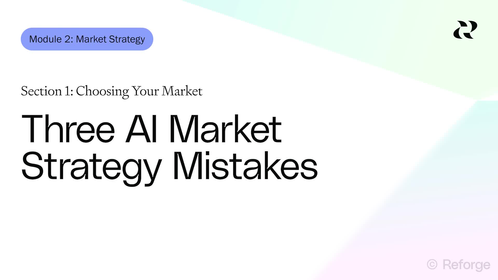 AI Strategy - Market Strategy