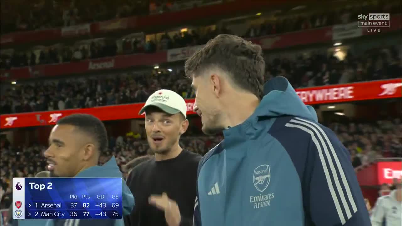 Ben White spoke to Kai Havertz about his tackle on an opponent