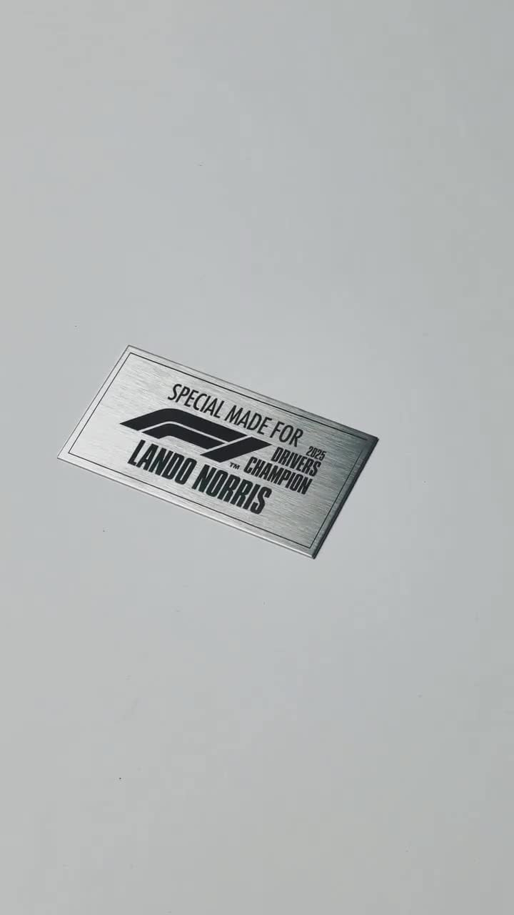 lando got a custom exhaust with a plaque on it that says
