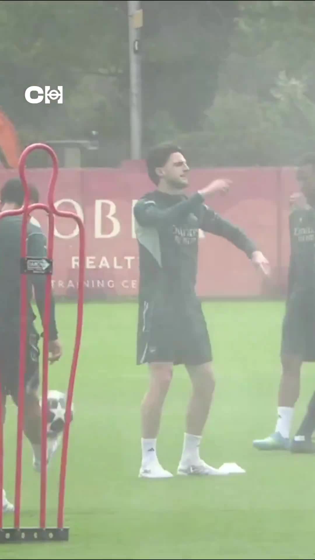 Declan Rice with good vibes in training today