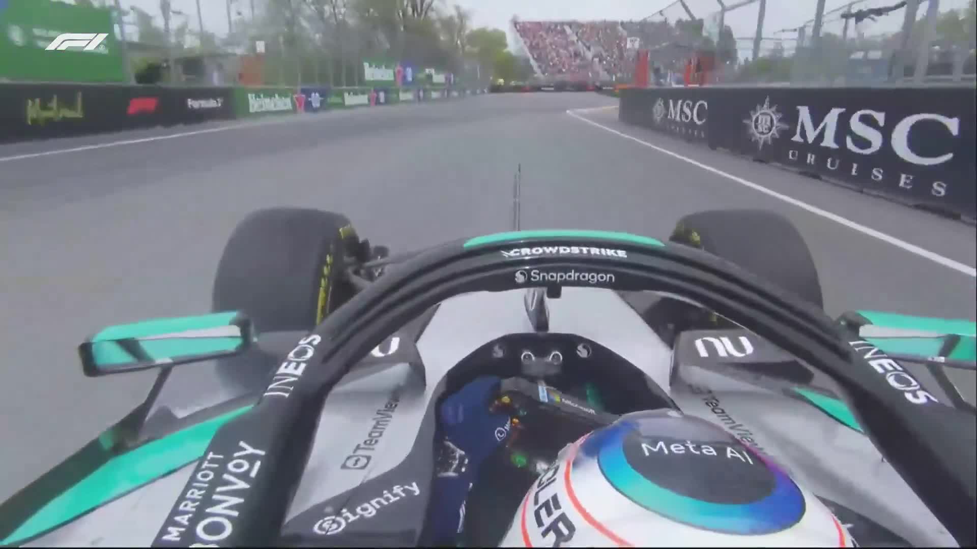 he view from Antonelli's onboard of the earlier moment at Turn 10