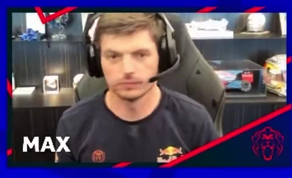 Max Verstappen finding out what he did in the F1 movie