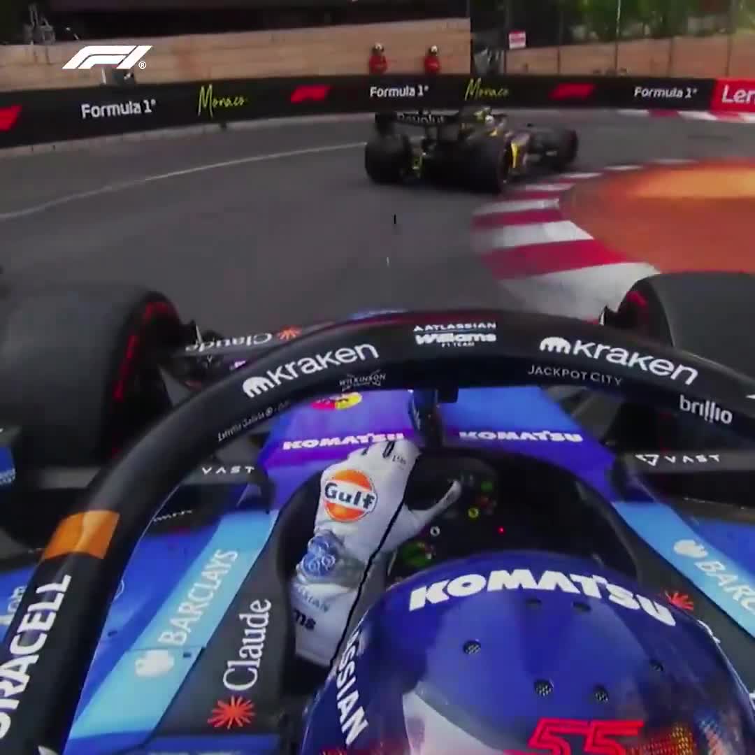 Contact for Carlos Sainz TWICE on the race restart in Monaco put him out of the race
