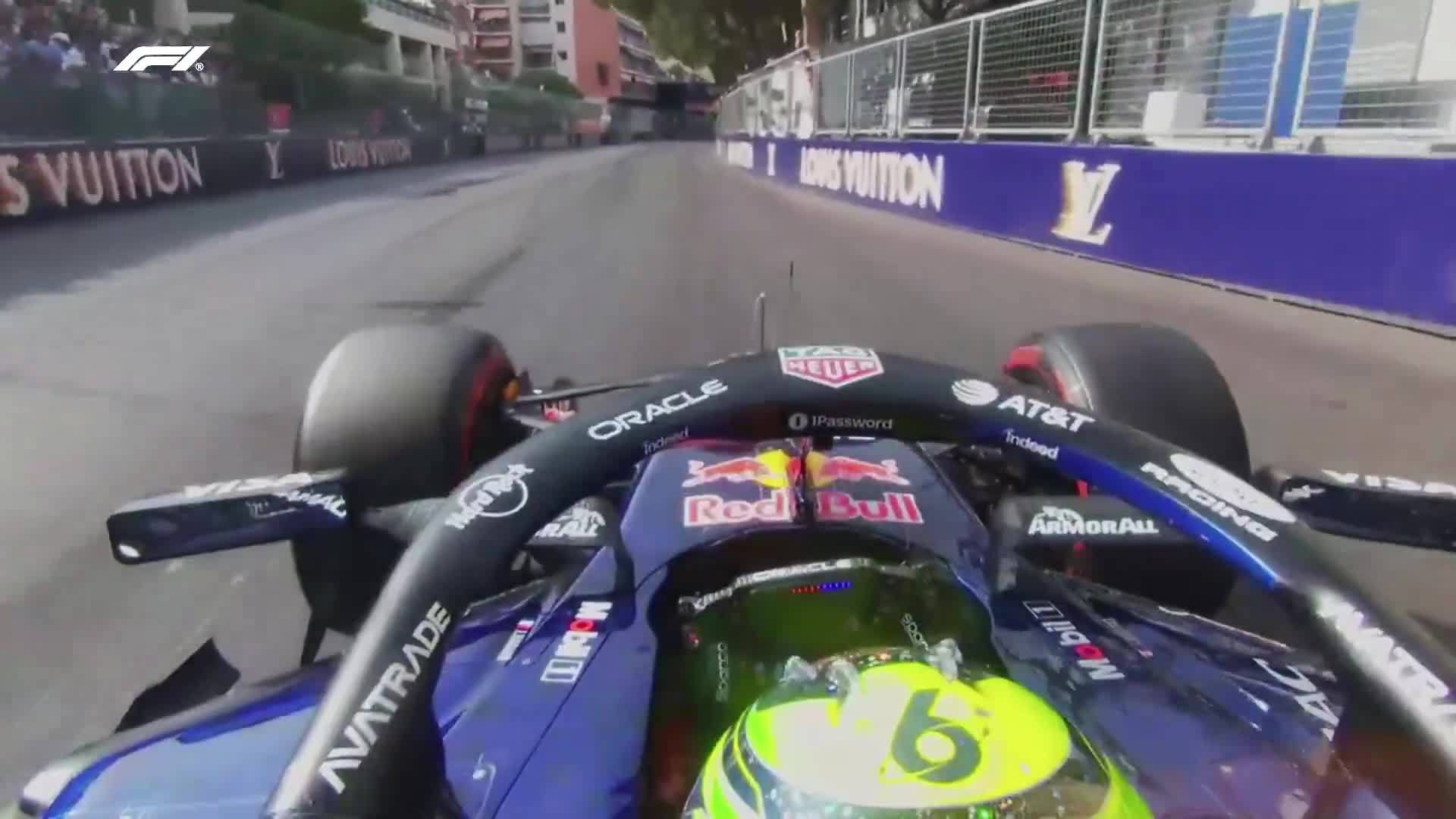 Isack Hadjar nearly hits the wall on final lap of his first Red Bull podium