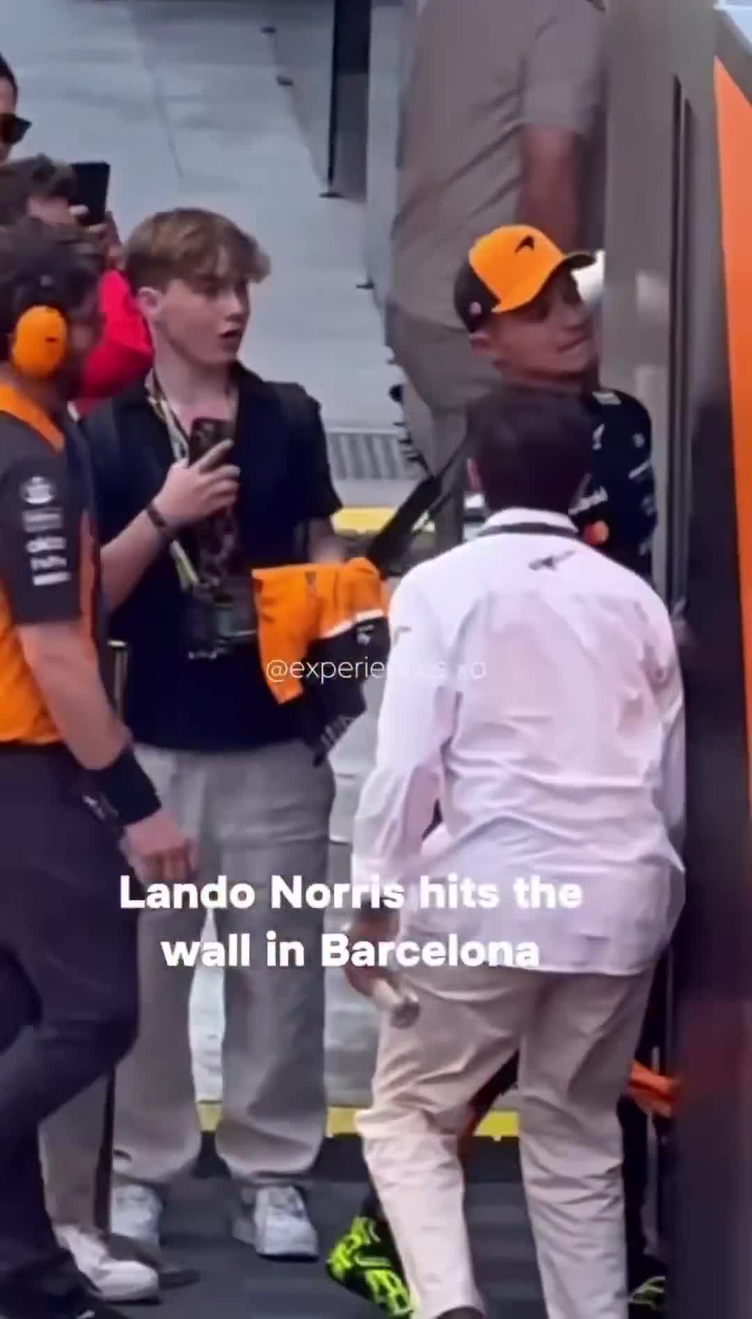 last year in barcelona, we saw lando walk into a wall from three different angles