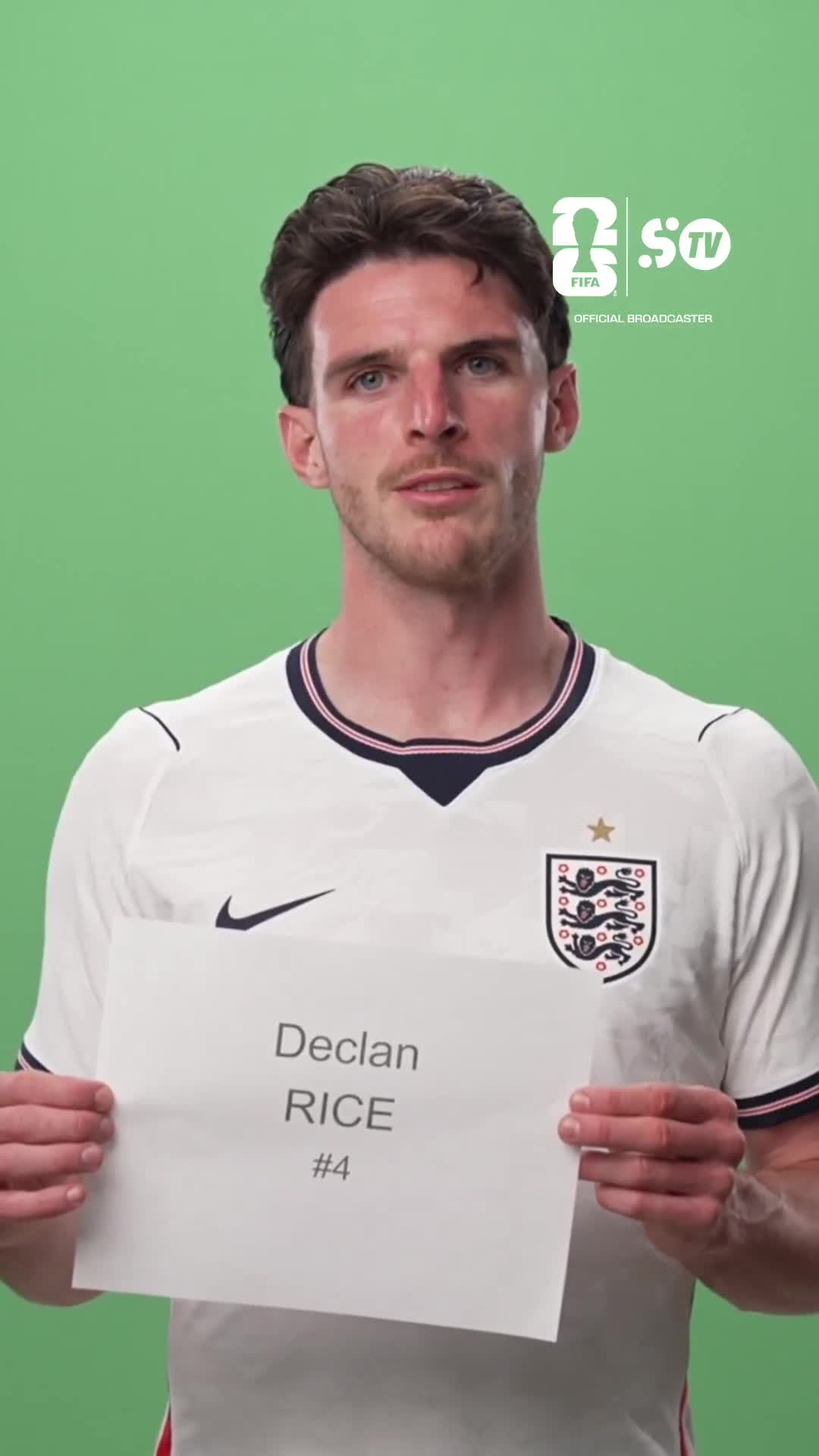 Declan Rice during his name pronunciation