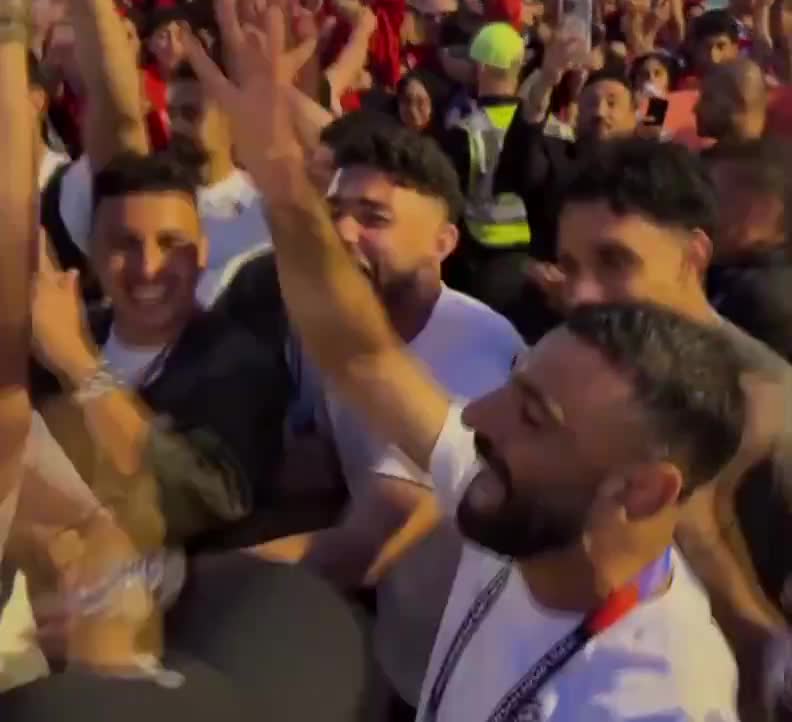 Mohamed Salah and his teammates are celebrating Egypt’s first-ever World Cup victory