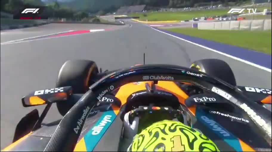 A spin for Lando Norris at Turn 3