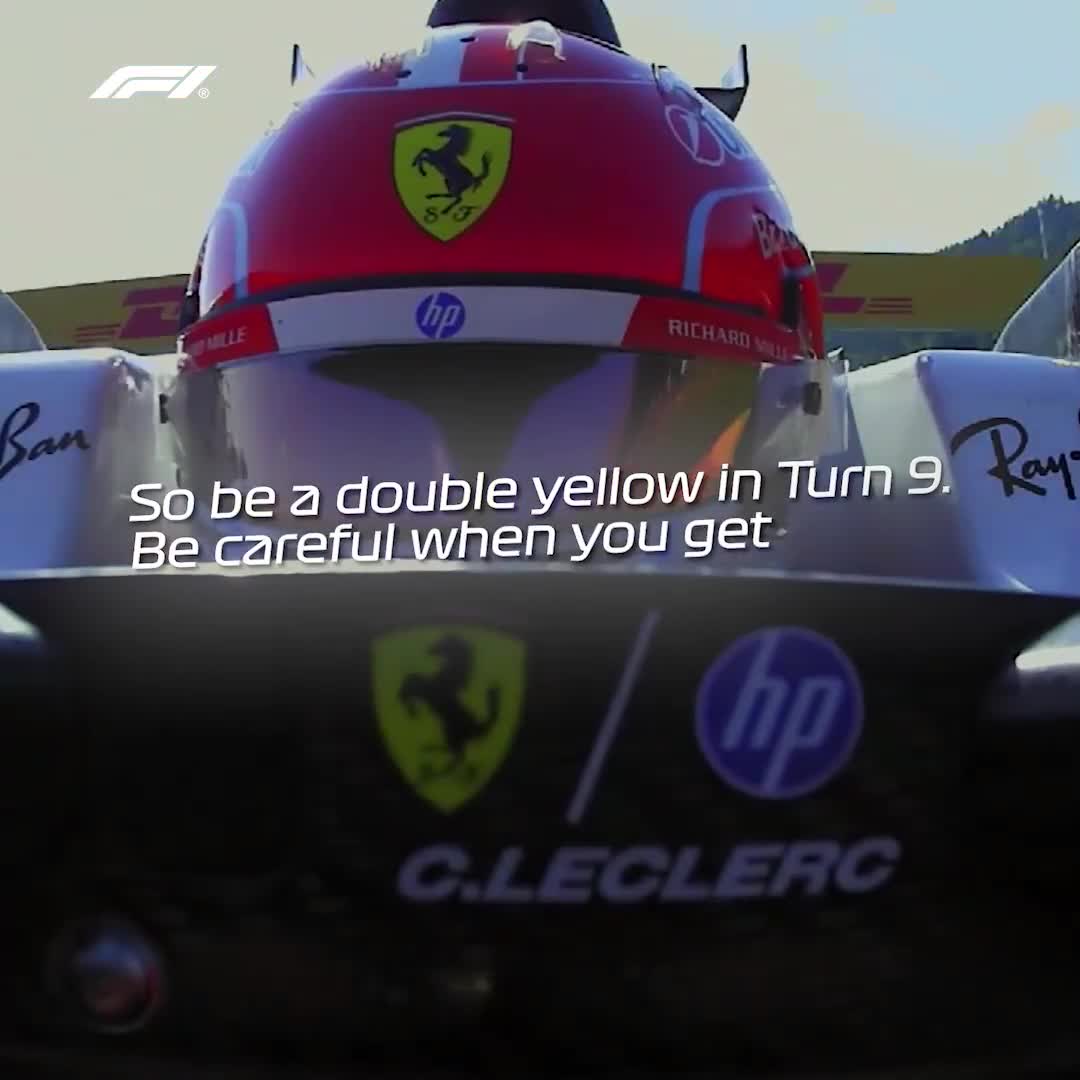 Charles and Lando checking in on Max Verstappen after his Qualifying crash