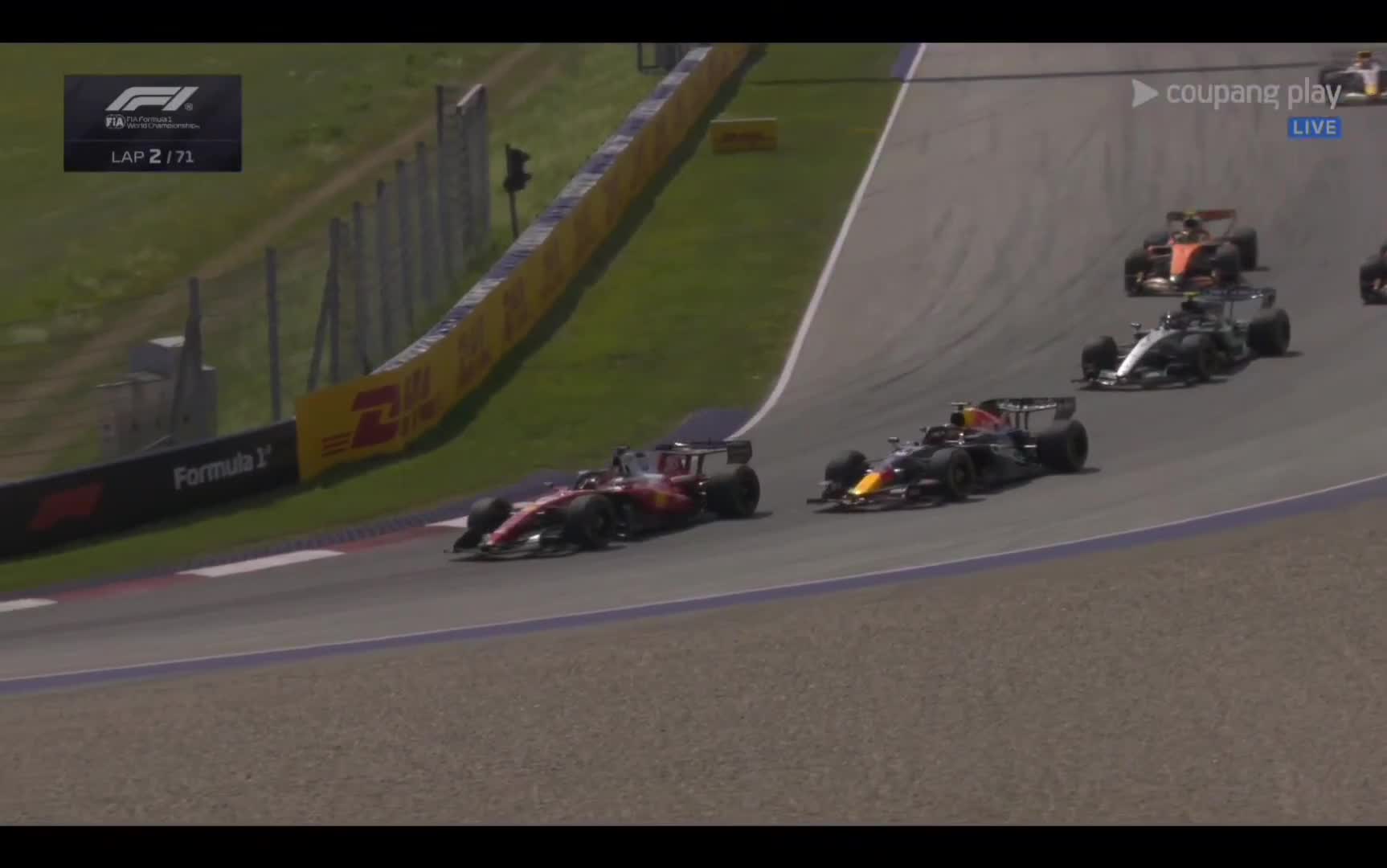 max has overtaken antonelli and leclerc