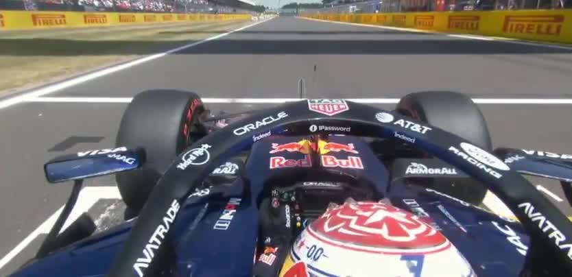 Max struggles with the car during FP1