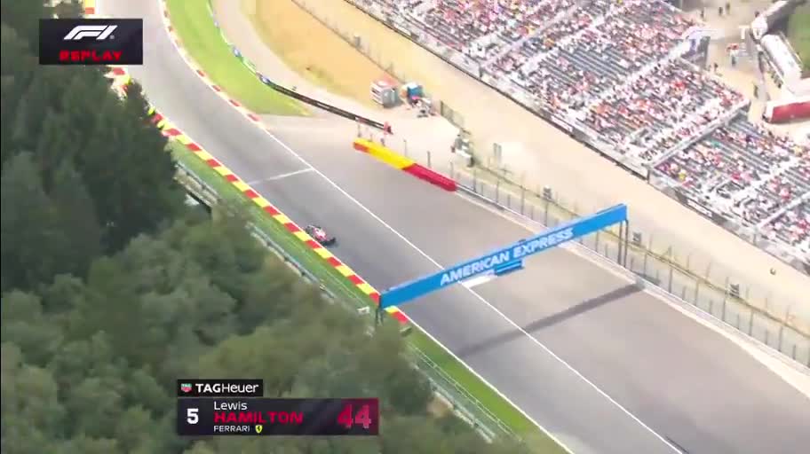 Heavy damage for Lewis after clipping the barriers