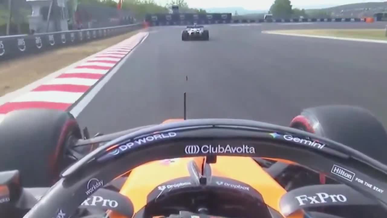 Oscar Piastri's reaction to the incident with Lewis Hamilton
