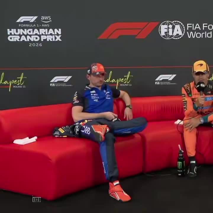 max that just keeps hitting the mic vs lando who thought the presscon was over