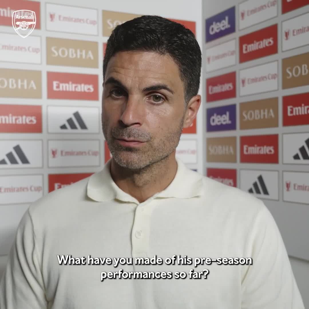 Arteta speaks on Tzolis, Emirates Cup and Guimaraes