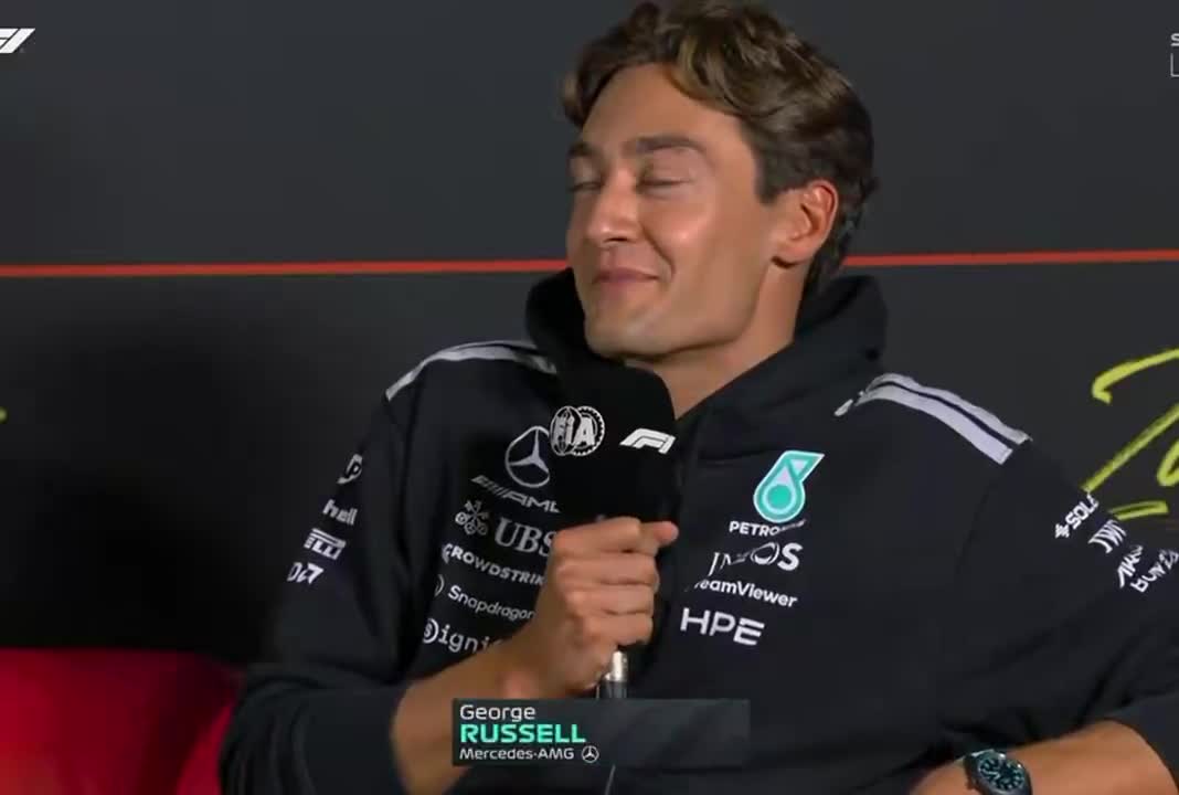 george being asked about carrying the confidence from proposing into his racing