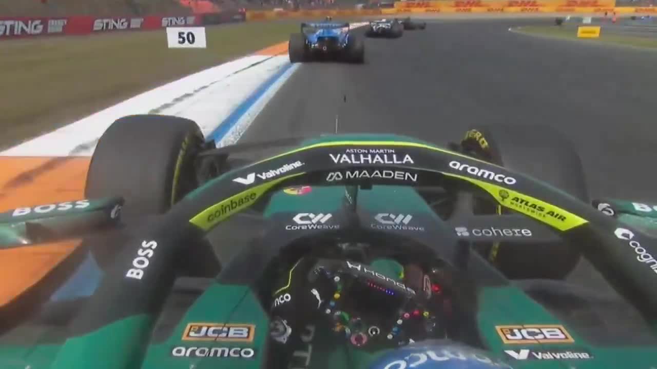 Fernando Alonso's overtakes on Carlos Sainz and Valtteri Bottas in the Sprint Race