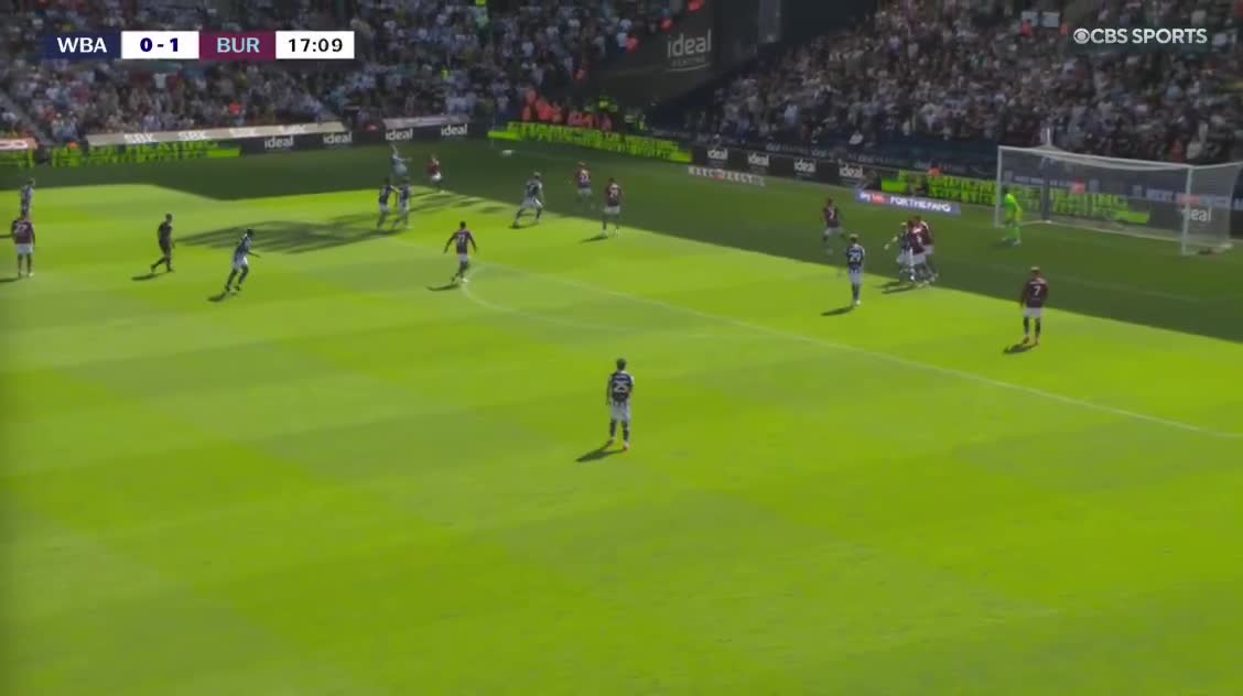 West Brom [1]-1 Burnley - Harry Whitwell 18'