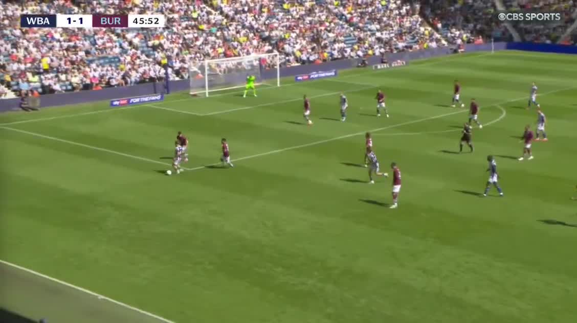 West Bromwich Albion [2] - 1 Burnley - Isaac Price 46'