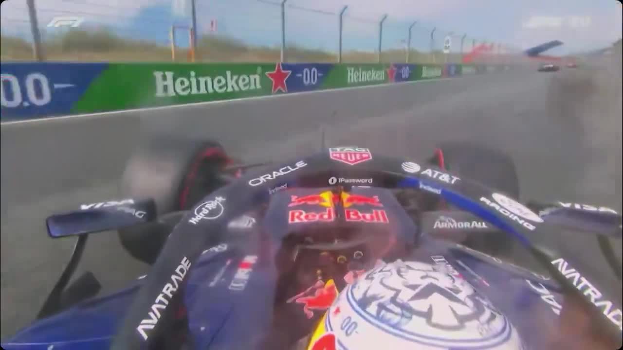 Onboard with Max Verstappen as he crashes out of the race