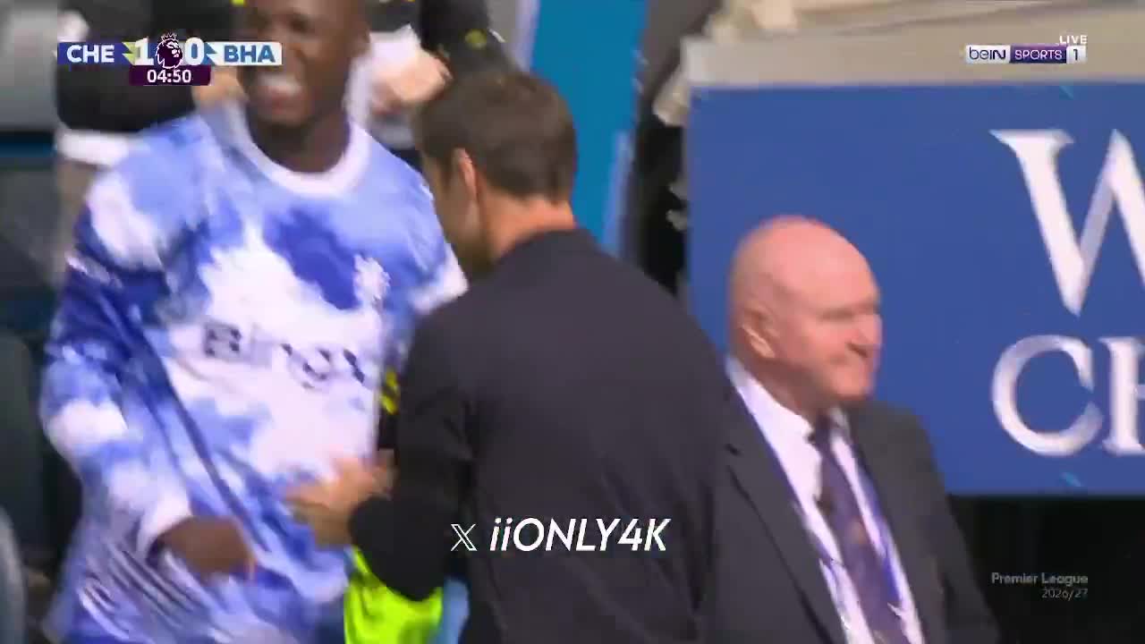 Xabi Alonso’s reaction to Romeo Lavia’s goal against Brighton