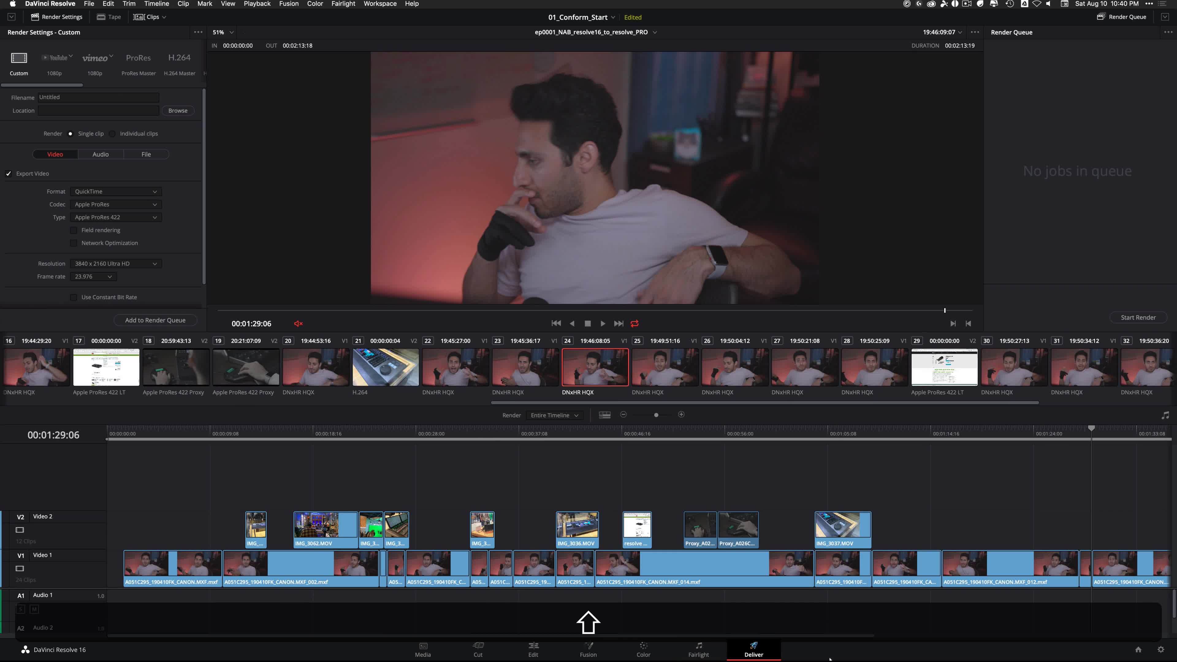 06 - Colored Footage from Resolve to NLE
