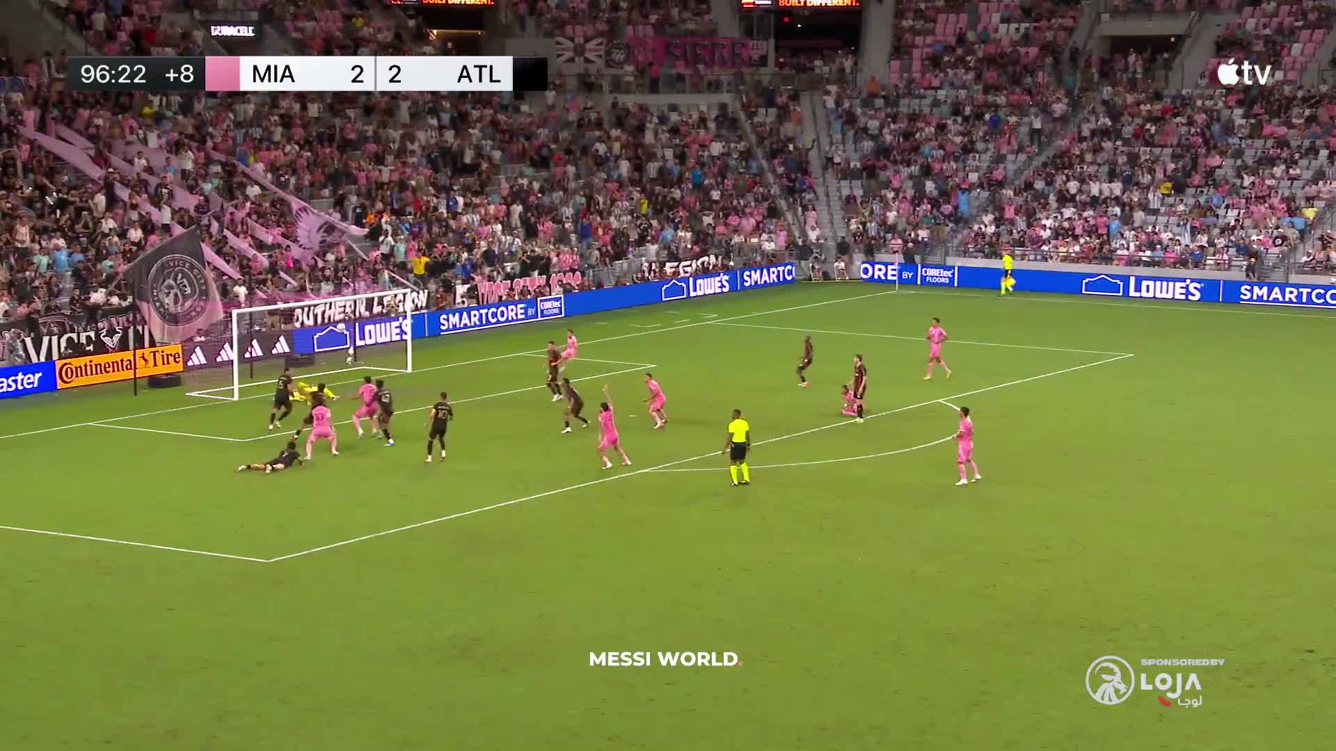 Messi chance against Atlanta United 90+7'