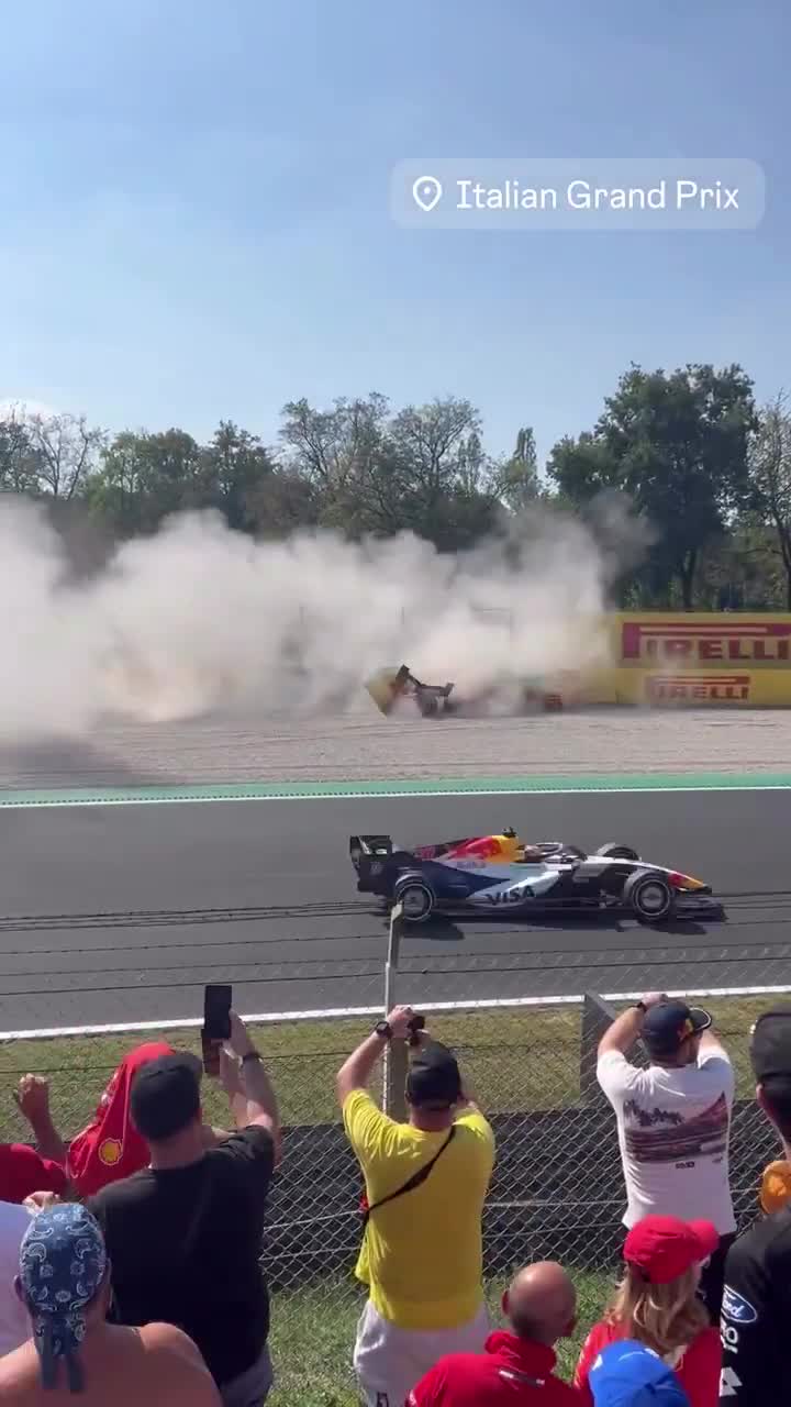 This is how Leclerc's accident has been seen from the stand